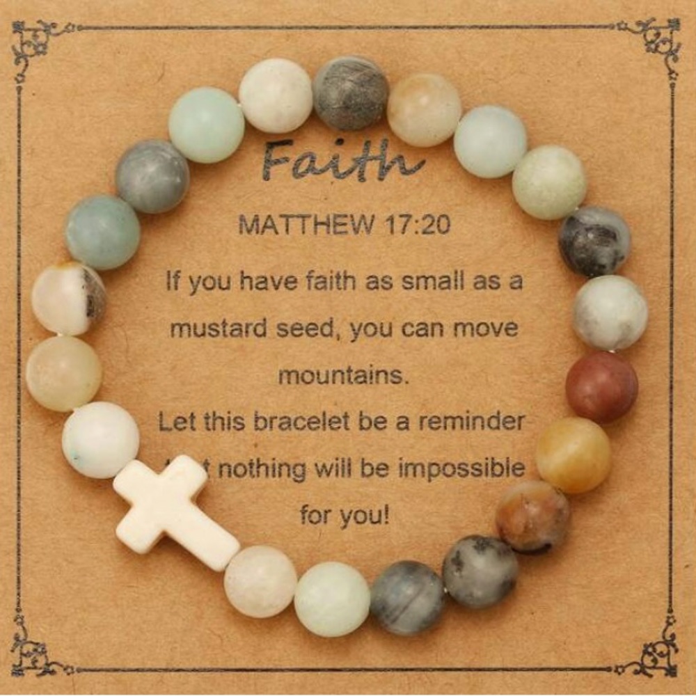 NWT Beaded Cross Bracelet